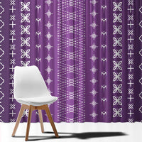 Purple Samoa Malu Tattoo Inspired Window Curtain - Polynesian Pride