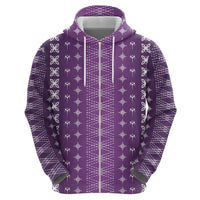 Purple Samoa Malu Tattoo Inspired Zip Hoodie LT05 - Polynesian Pride