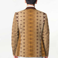 Beige Samoa Malu Tattoo Inspired Blazer - Polynesian Pride