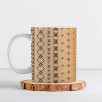 Beige Samoa Malu Tattoo Inspired Ceramic Mug LT05 Beige - Polynesian Pride