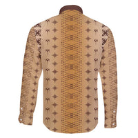 Beige Samoa Malu Tattoo Inspired Family Matching Puletasi and Hawaiian Shirt - Polynesian Pride