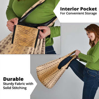 Beige Samoa Malu Tattoo Inspired Grocery Bag - Polynesian Pride