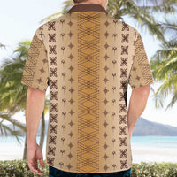 Beige Samoa Malu Tattoo Inspired Hawaiian Shirt LT05 - Polynesian Pride