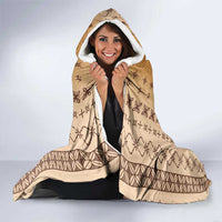 Beige Samoa Malu Tattoo Inspired Hooded Blanket LT05 - Polynesian Pride