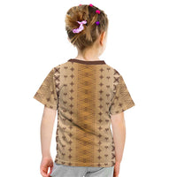 Beige Samoa Malu Tattoo Inspired Kid T Shirt LT05 - Polynesian Pride