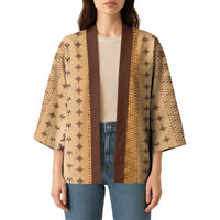 Beige Samoa Malu Tattoo Inspired Kimono LT05 - Polynesian Pride