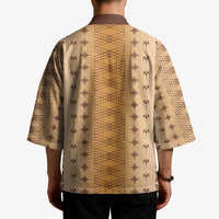 Beige Samoa Malu Tattoo Inspired Kimono LT05 - Polynesian Pride