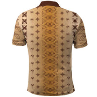 Beige Samoa Malu Tattoo Inspired Polo Shirt LT05 - Polynesian Pride