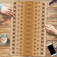 Beige Samoa Malu Tattoo Inspired Puzzle LT05 Beige - Polynesian Pride