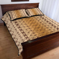 Beige Samoa Malu Tattoo Inspired Quilt Bed Set - Polynesian Pride