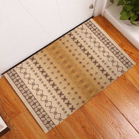 Beige Samoa Malu Tattoo Inspired Rubber Doormat LT05 - Polynesian Pride
