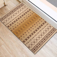 Beige Samoa Malu Tattoo Inspired Rubber Doormat LT05 - Polynesian Pride