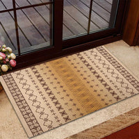 Beige Samoa Malu Tattoo Inspired Rubber Doormat LT05 - Polynesian Pride