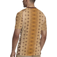 Beige Samoa Malu Tattoo Inspired Rugby Jersey LT05 - Polynesian Pride