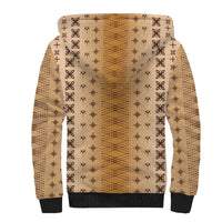 Beige Samoa Malu Tattoo Inspired Sherpa Hoodie - Polynesian Pride