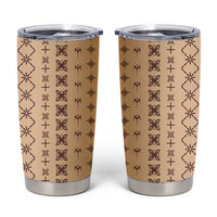 Beige Samoa Malu Tattoo Inspired Tumbler Cup - Polynesian Pride