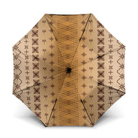 Beige Samoa Malu Tattoo Inspired Umbrella LT05 One Size Folded 11.42 inch Opened Diameter 37.4 inch Beige - Polynesian Pride