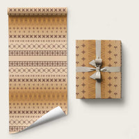 Beige Samoa Malu Tattoo Inspired Wrapping Paper LT05 58" × 23" Beige - Polynesian Pride