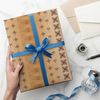 Beige Samoa Malu Tattoo Inspired Wrapping Paper LT05 - Polynesian Pride