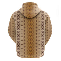 Beige Samoa Malu Tattoo Inspired Zip Hoodie LT05 - Polynesian Pride