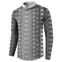 Black Samoa Malu Tattoo Inspired Button Sweatshirt - Polynesian Pride