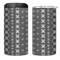 Black Samoa Malu Tattoo Inspired 4 in 1 Can Cooler Tumbler LT05 One Size: 16 oz Black - Polynesian Pride