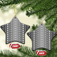 Black Samoa Malu Tattoo Inspired Ceramic Ornament - Polynesian Pride