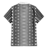 Black Samoa Malu Tattoo Inspired Family Matching Off The Shoulder Long Sleeve Dress and Hawaiian Shirt - Polynesian Pride