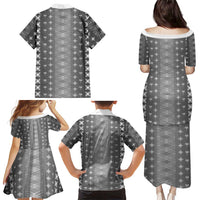 Black Samoa Malu Tattoo Inspired Family Matching Puletasi and Hawaiian Shirt LT05 - Polynesian Pride
