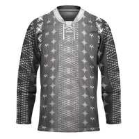 Black Samoa Malu Tattoo Inspired Hockey Jersey LT05 Unisex Black - Polynesian Pride