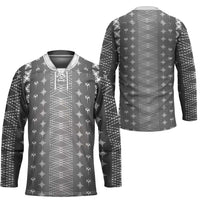 Black Samoa Malu Tattoo Inspired Hockey Jersey LT05 - Polynesian Pride