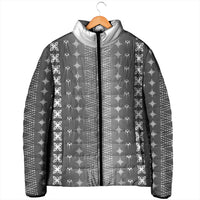 Black Samoa Malu Tattoo Inspired Padded Jacket - Polynesian Pride