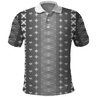 Black Samoa Malu Tattoo Inspired Polo Shirt LT05 Black - Polynesian Pride