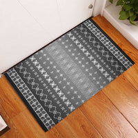 Black Samoa Malu Tattoo Inspired Rubber Doormat LT05 - Polynesian Pride