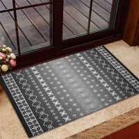 Black Samoa Malu Tattoo Inspired Rubber Doormat LT05 - Polynesian Pride