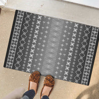 Black Samoa Malu Tattoo Inspired Rubber Doormat LT05 - Polynesian Pride