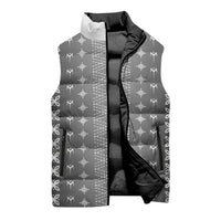Black Samoa Malu Tattoo Inspired Sleeveless Puffer Jacket - Polynesian Pride