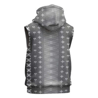 Black Samoa Malu Tattoo Inspired Sleeveless Zip Hoodie LT05 - Polynesian Pride