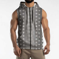 Black Samoa Malu Tattoo Inspired Sleeveless Zip Hoodie LT05 - Polynesian Pride