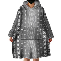 Black Samoa Malu Tattoo Inspired Wearable Blanket Hoodie LT05 - Polynesian Pride