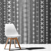 Black Samoa Malu Tattoo Inspired Window Curtain - Polynesian Pride
