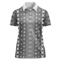 Black Samoa Malu Tattoo Inspired Women Polo Shirt LT05 Female Black - Polynesian Pride