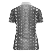 Black Samoa Malu Tattoo Inspired Women Polo Shirt LT05 - Polynesian Pride
