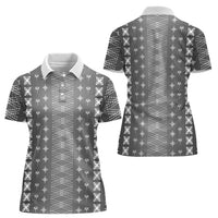 Black Samoa Malu Tattoo Inspired Women Polo Shirt LT05 - Polynesian Pride