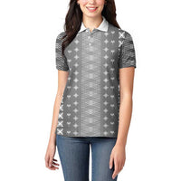 Black Samoa Malu Tattoo Inspired Women Polo Shirt LT05 - Polynesian Pride