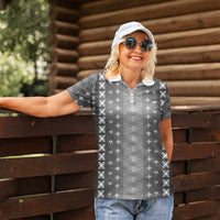 Black Samoa Malu Tattoo Inspired Women Polo Shirt LT05 - Polynesian Pride