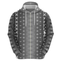 Black Samoa Malu Tattoo Inspired Zip Hoodie LT05 - Polynesian Pride