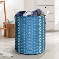 Blue Samoa Malu Tattoo Inspired Laundry Basket LT05 Blue - Polynesian Pride