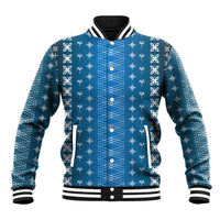 Blue Samoa Malu Tattoo Inspired Baseball Jacket - Polynesian Pride