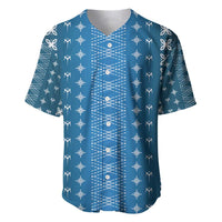 Blue Samoa Malu Tattoo Inspired Baseball Jersey LT05 Blue - Polynesian Pride